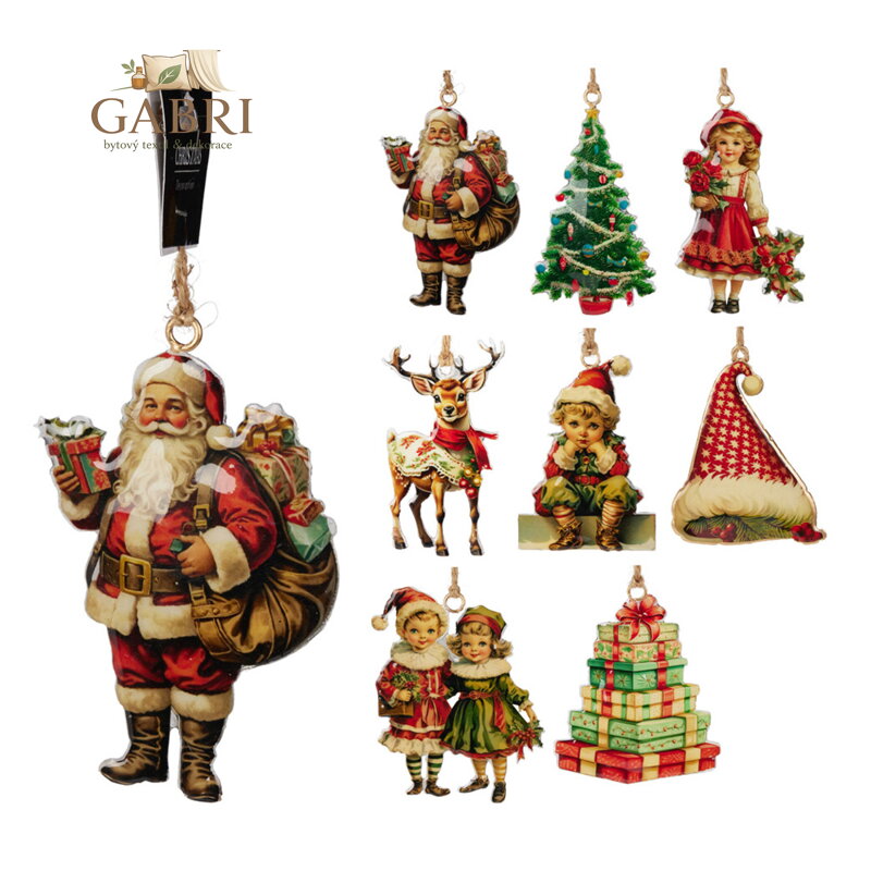 Vánoční retro figurky 10 cm, mix /1ks