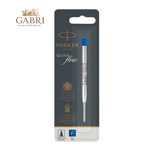 Náplň kuličková Parker QuinkFlow - modrá F (0,8 mm)