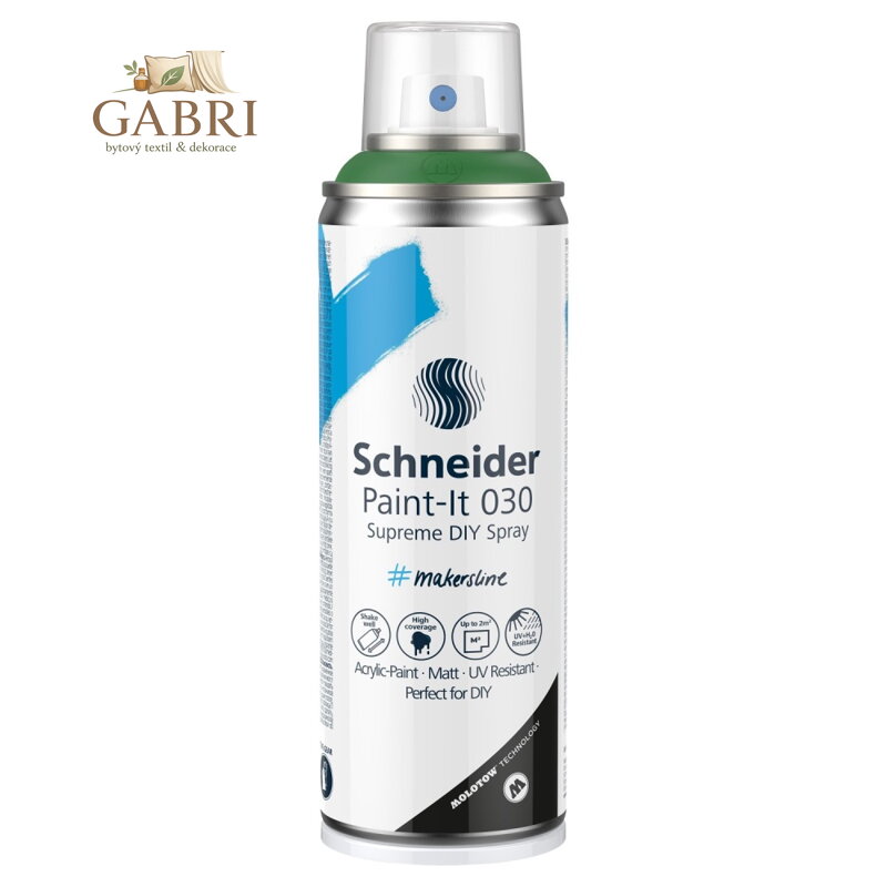 Akrylový sprej Schneider Paint-It 030 - mechově zelená