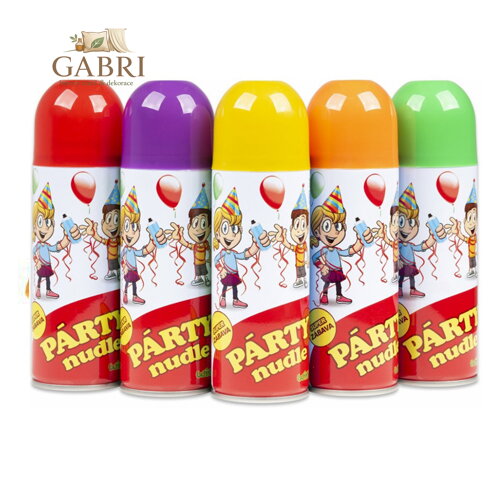 Párty nudle 250ml ve spreji 5barev