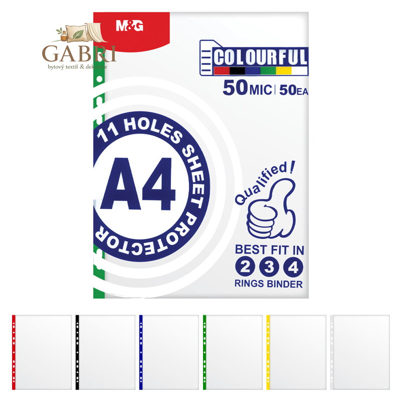 Euroobal A4 50 µm průhledný s barevnou značkou (50 ks)