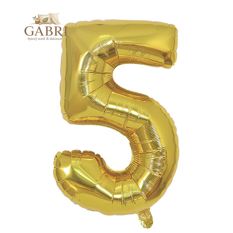 Narozeninový balónek, zlatý 40" (100 cm) číslo 5