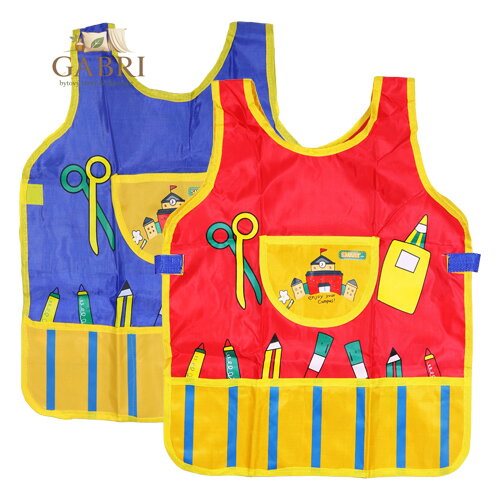 Dětská zástěra pro děti od 3-6 let (modrá, červená)