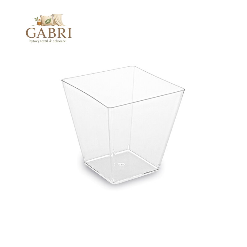 Pohárek Finger Food hranatý, čirý 5,0x5,0x4,5 cm-60ml / 50ks /