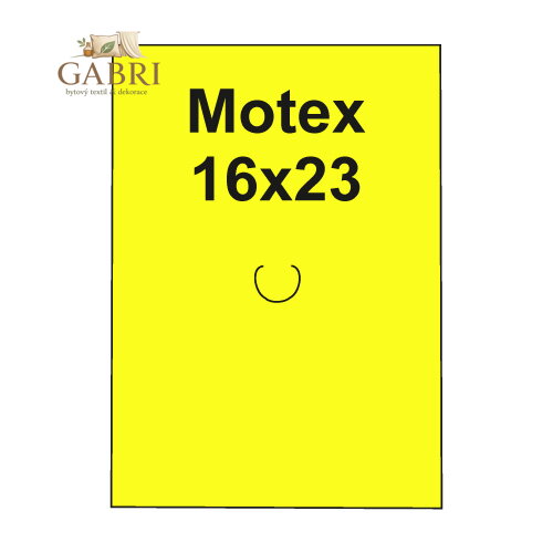 Etikety cen. MOTEX 16x23 hranaté, 870 etiket/kotouček, žluté