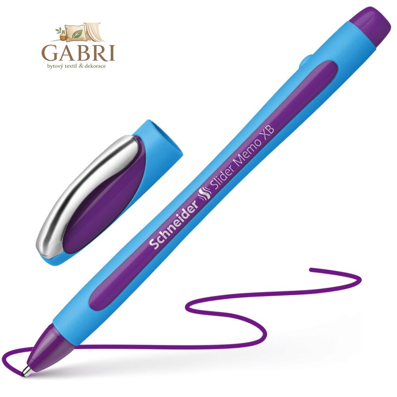 Gelové pero Schneider Slider Memo XB - fialová náplň