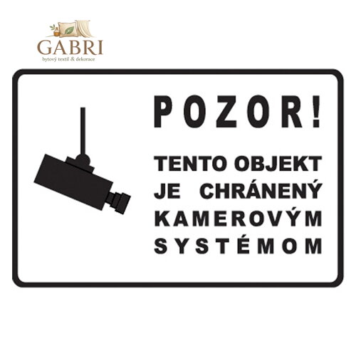 Etikety Info - Objekt chráněn kamerou 200x135 mm