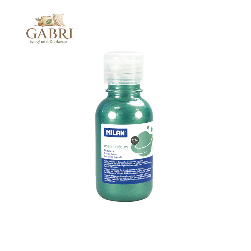 Barva temperová 125ml metalická zelená