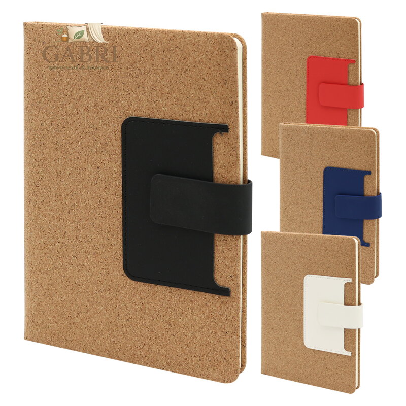 Diář A5 /100 listů, polstrovaný PU obal (kapsa mix barev) korkový design