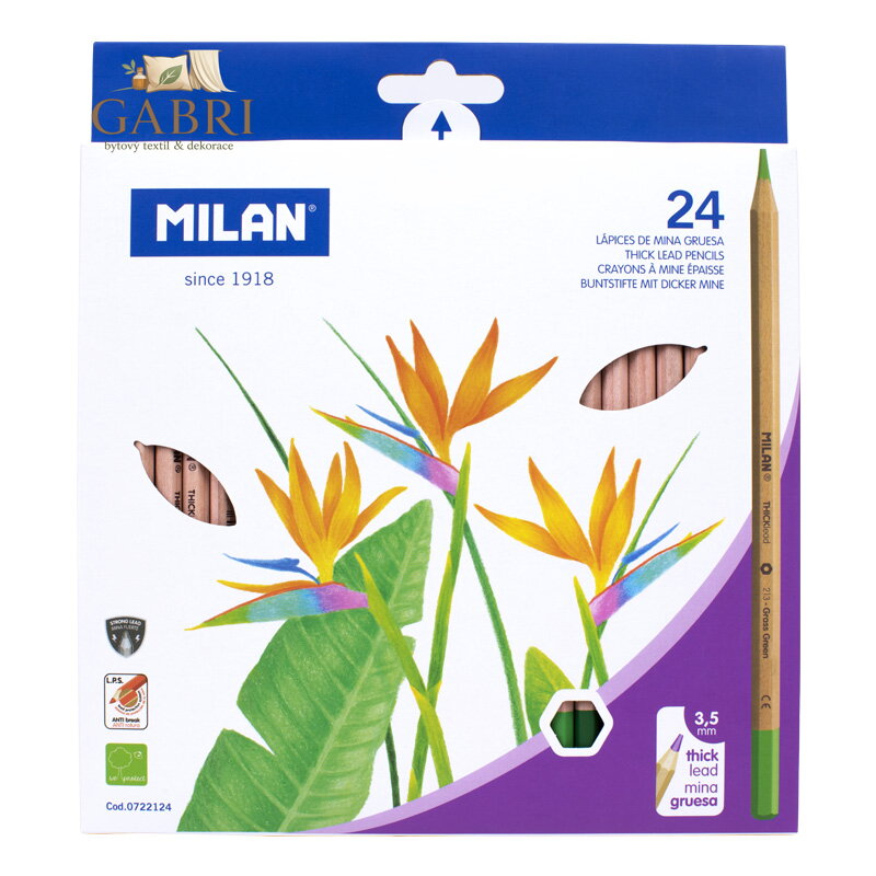 Pastelky MILAN šestihranné 3,3mm / 24ks