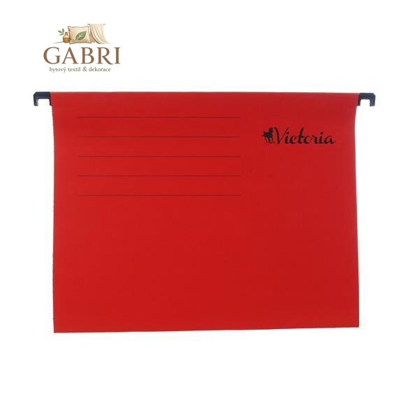 Závěsné zakládací desky, kartonové, A4, VICTORIA OFFICE, červené 5ks