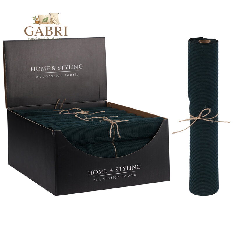 Organza látková 28x200 cm - pruhovaná látka, zelená barva