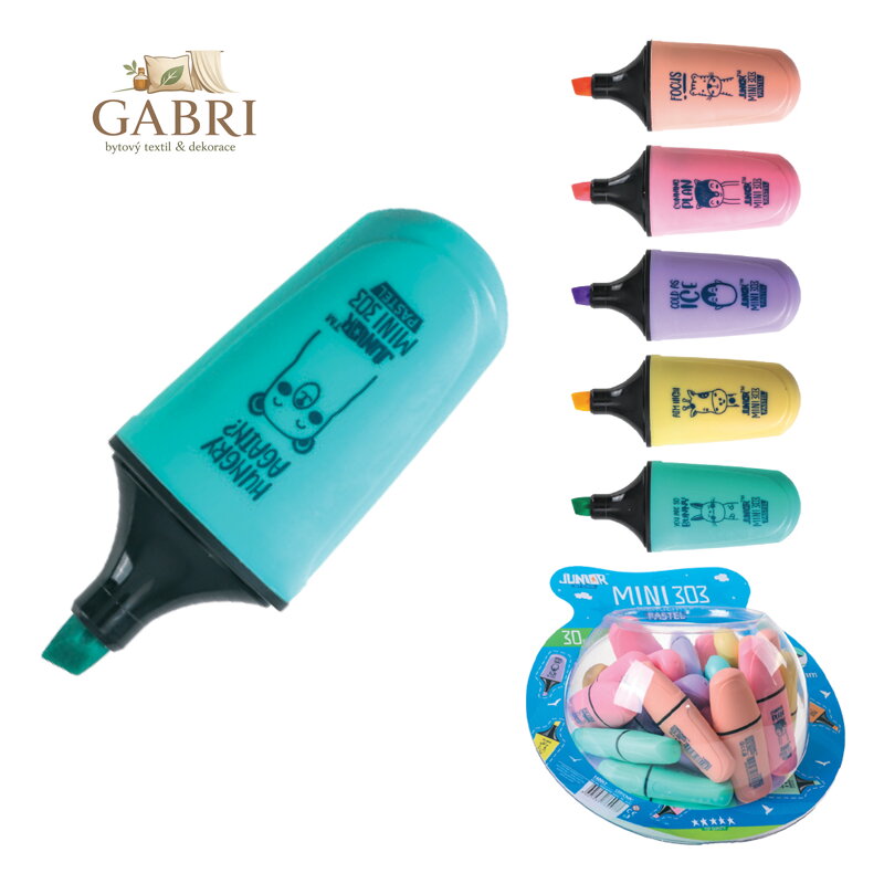 Zvýrazňovač mini 303 PASTEL mix /1ks