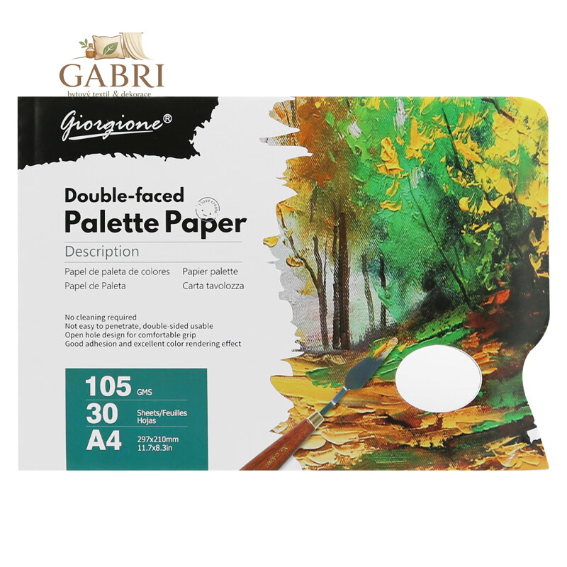 Blok papírů na malbu A4, oboustranné, 30 listů, 105g/m2