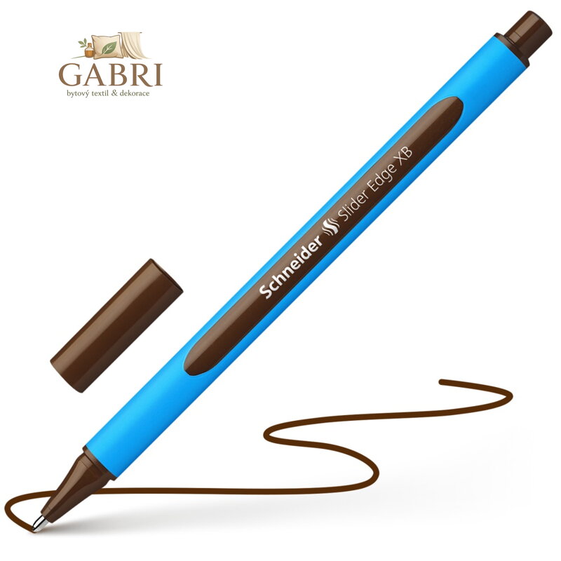 Kuličkové pero SCHNEIDER Slider Edge XB, trojhranné tělo - hnědá náplň