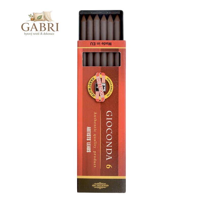 Kresba sépie KOH-I-NOOR - tmavě hnědá 6 ks, 5,6 mm