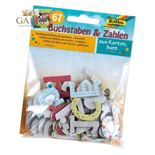 Kartonové písmena a číslice