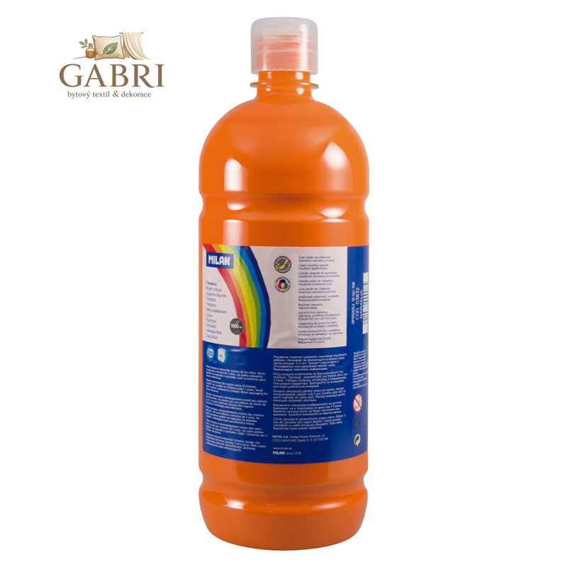 Barva temperová 1000ml oranžová