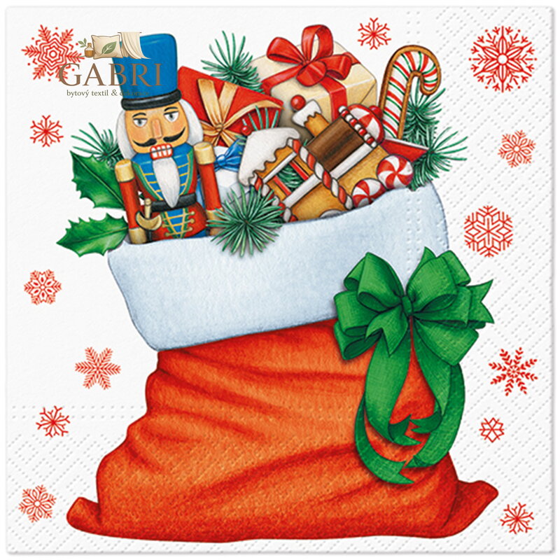 Ubrousky PAW L 33x33cm Bag With Gifts