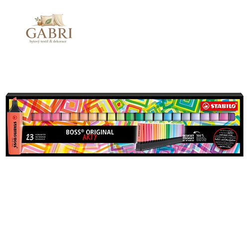Zvýrazňovač - STABILO BOSS ORIGINAL - ARTY - 23 ks Stolní set