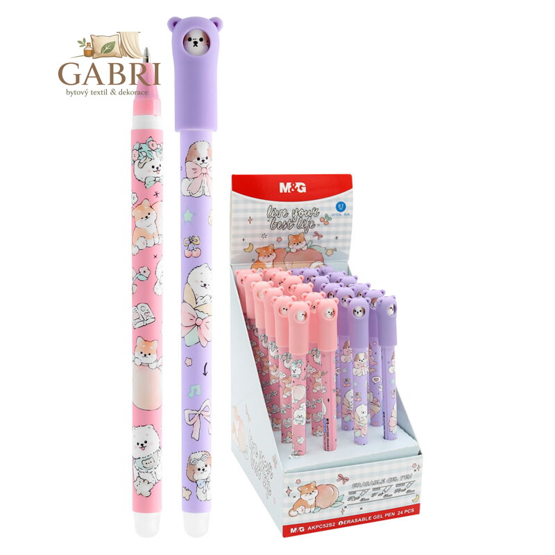 Pero gelové /gumovací M&G Live your best life 0,7mm - modrá náplň