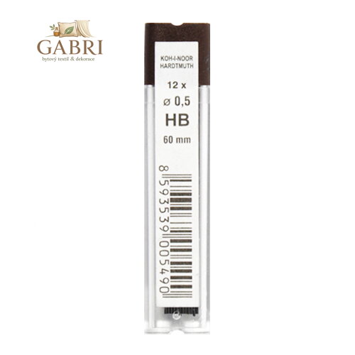 Grafitové tuhy KOH-I-NOOR HB / 0,5 mm, 12 ks
