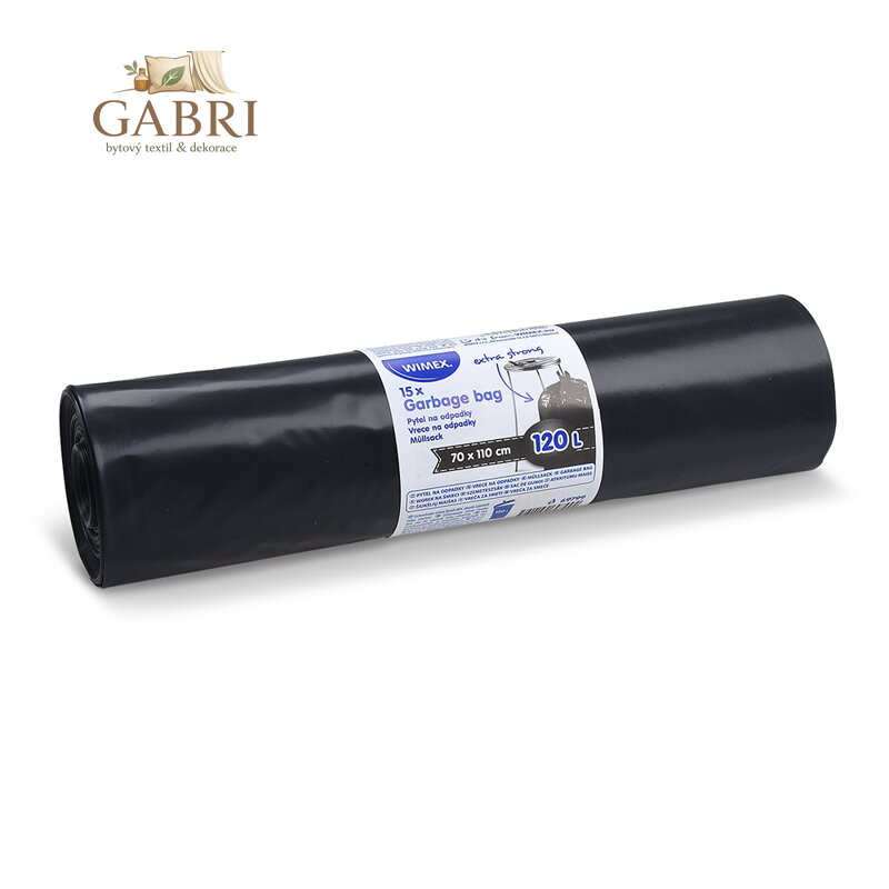 Pytle na odpad 120 l černé 70 x 110 cm /70mic/ Typ 100