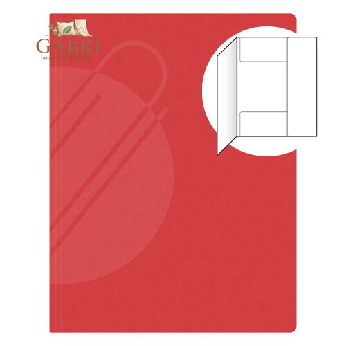 Odkládací mapa se 3 chlopněmi PREŠPÁN 253 - červená