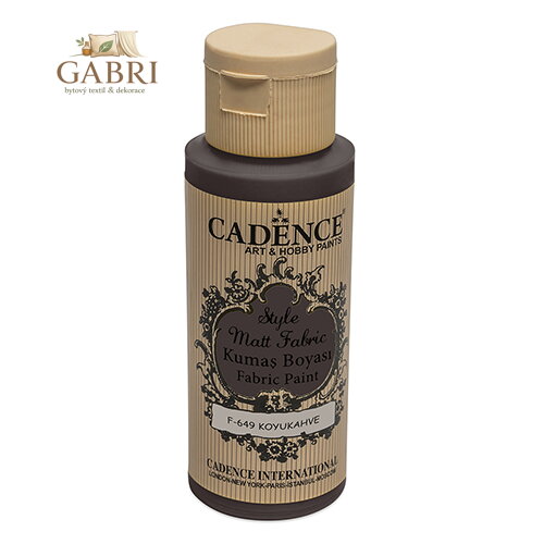 Textilní barva Cadence, Matt, tm. hnědá, 59 ml