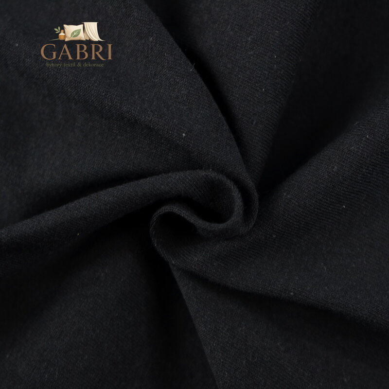 Jersey prostěradlo černé