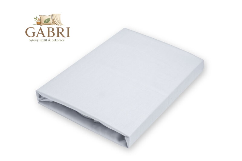 Napínací saténové prostěradlo světle šedé