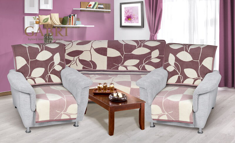 Přehoz na sedací soupravu Karmela 3+1+1 jaro