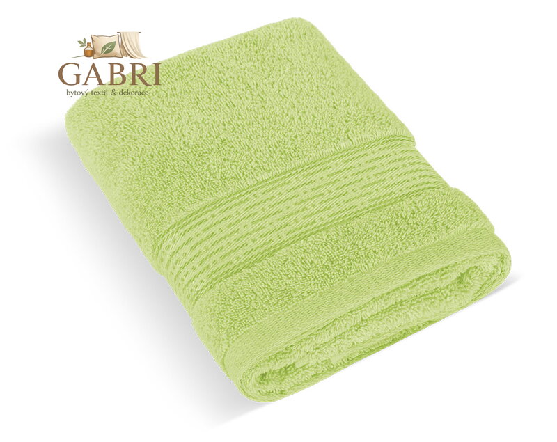 Froté ručník 50x100cm proužek 450g sv.zelená