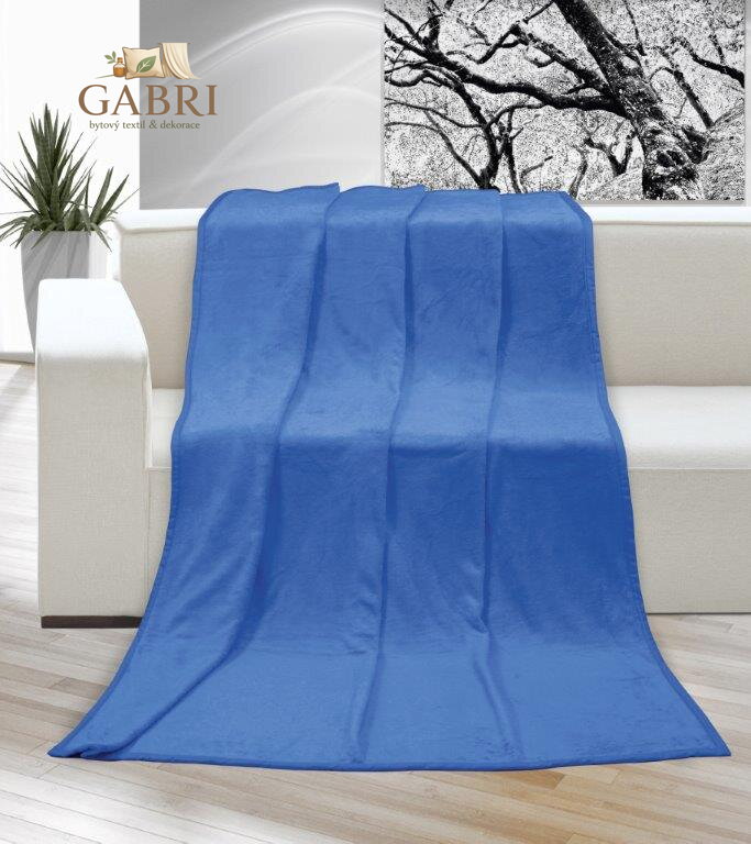 Deka micro jednolůžko 150x200cm modrá