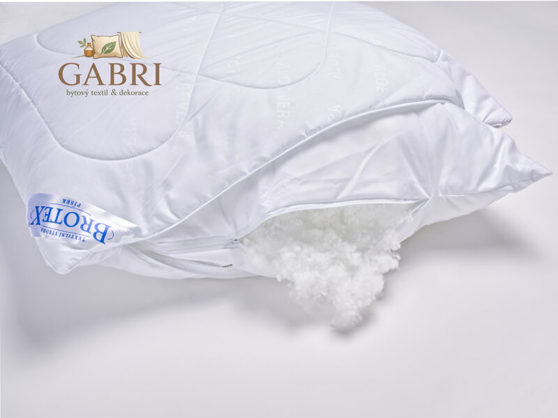 Polštář ALASKA Aloe Vera 70x90cm 900g 2x zip kuličky UNICO