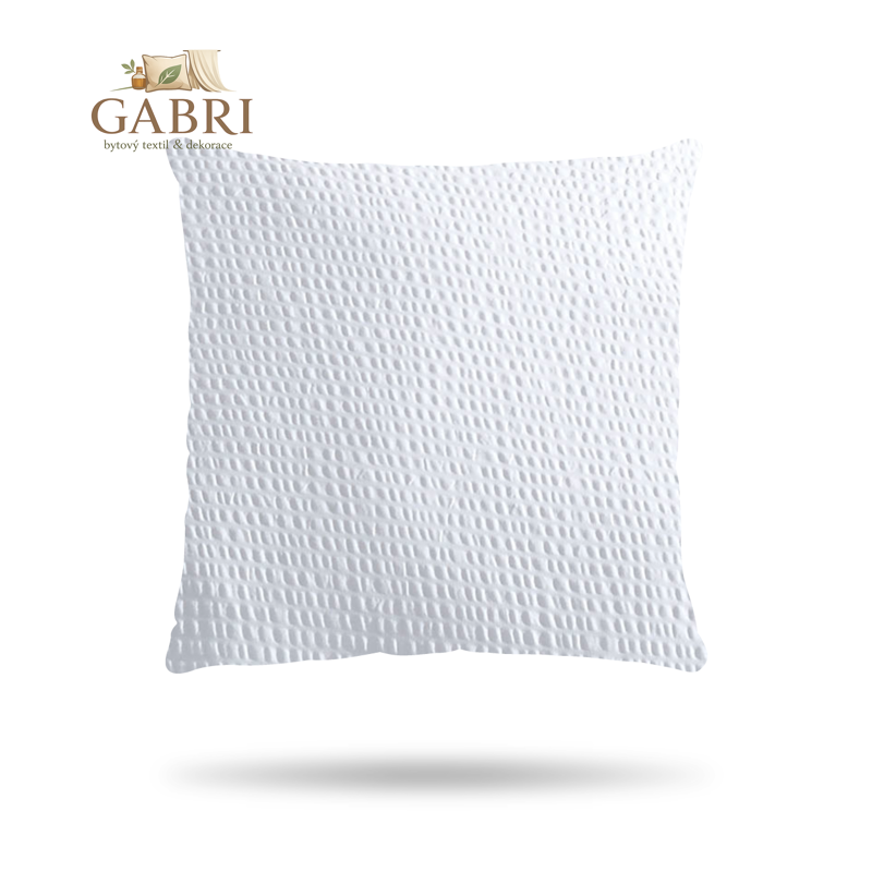 Krepový povlak na polštář bílý