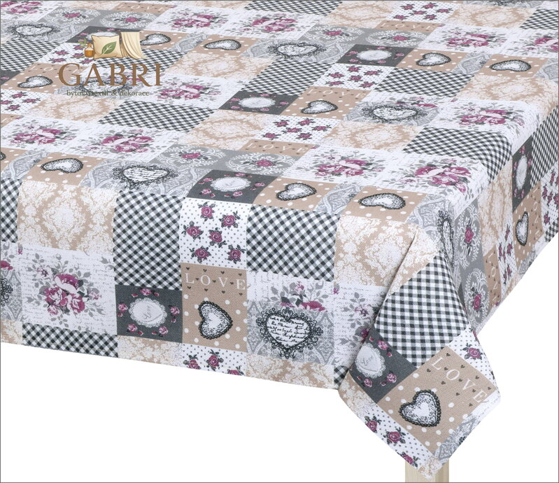 Ubrus patchwork love