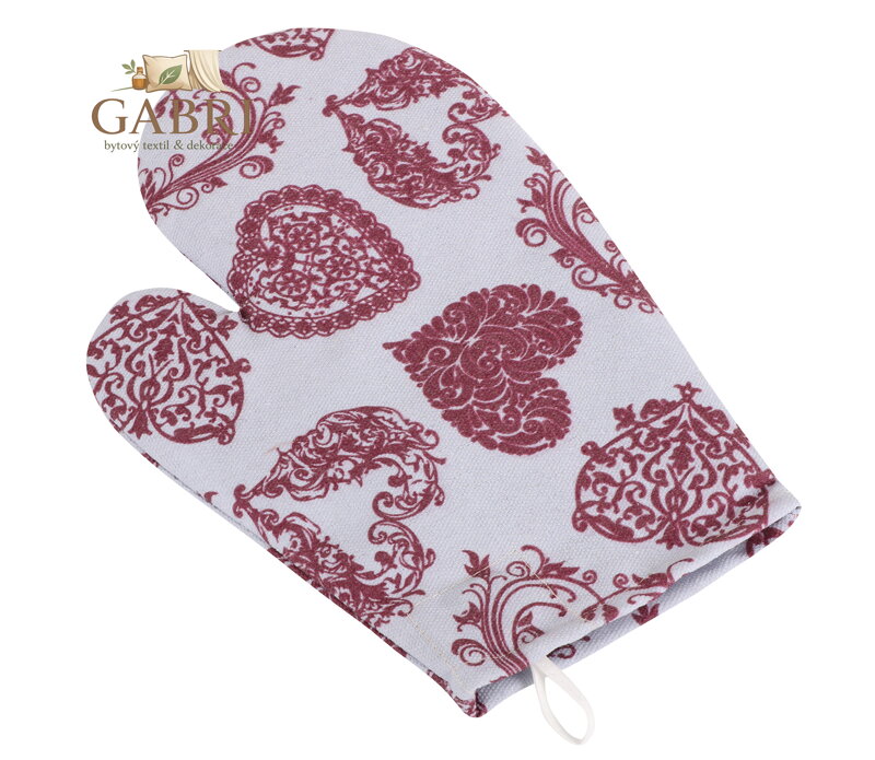 Kuchyňská chňapka krajkové srdce