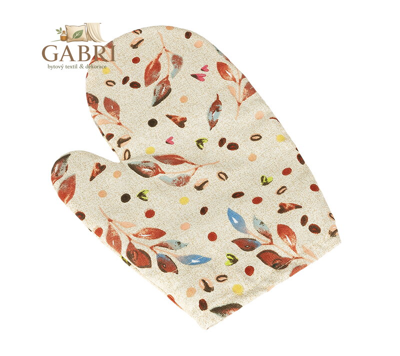 Kuchyňská chňapka lístečky barevné