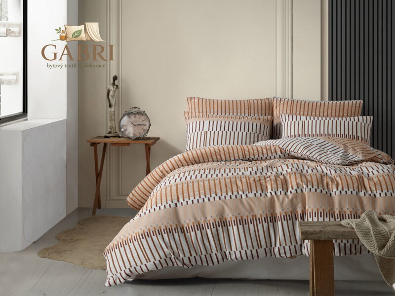 Povlečení francouzské bavlna 240x200,70x90 Miranda hnědá