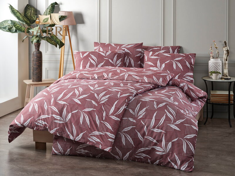 Prodloužené povlečení bavlna 140x220, 70x90cm Patrik red