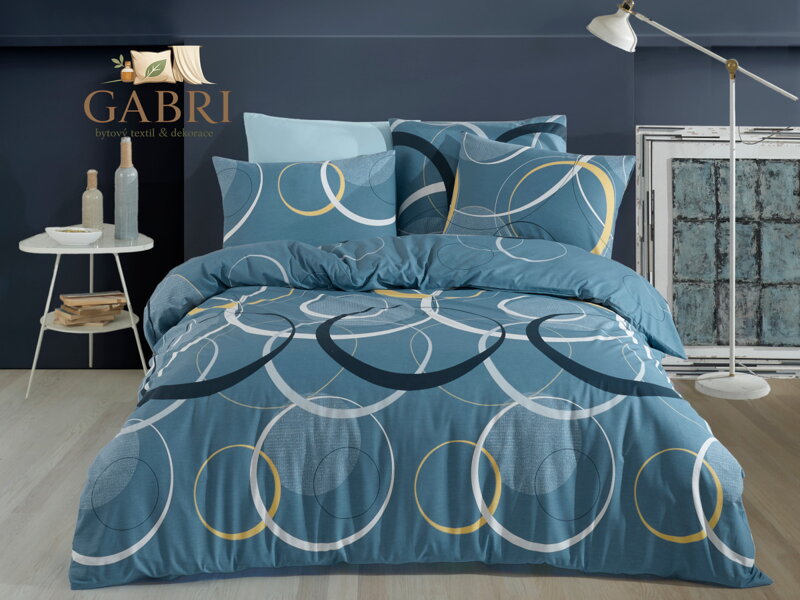 Prodloužené povlečení bavlna 140x220, 70x90cm Toronto blue