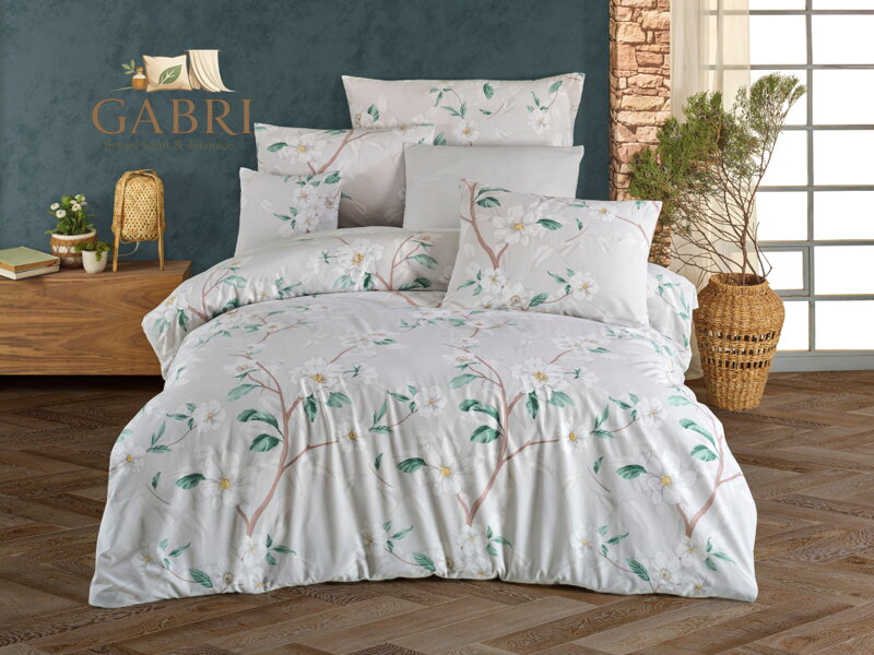 Povlečení bavlna 140x200, 70x90cm Saly green