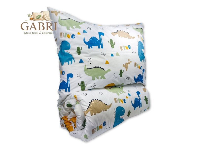 Bavlněné dětské povlečení 140x200, 70x90cm Dino
