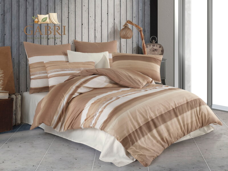 Povlečení francouzské bavlna 200x200,70x90 Orin beige