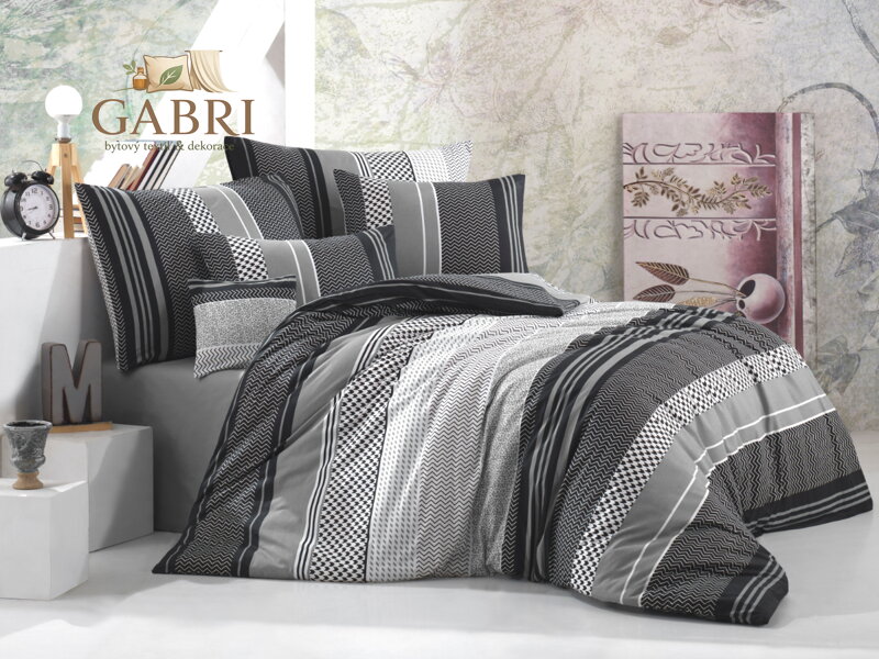 Povlečení francouzské bavlna 220x200,70x90 Sorento black