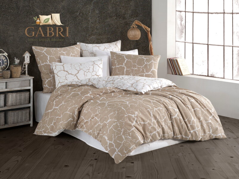 Povlečení francouzské bavlna 240x220,70x90 Misty beige