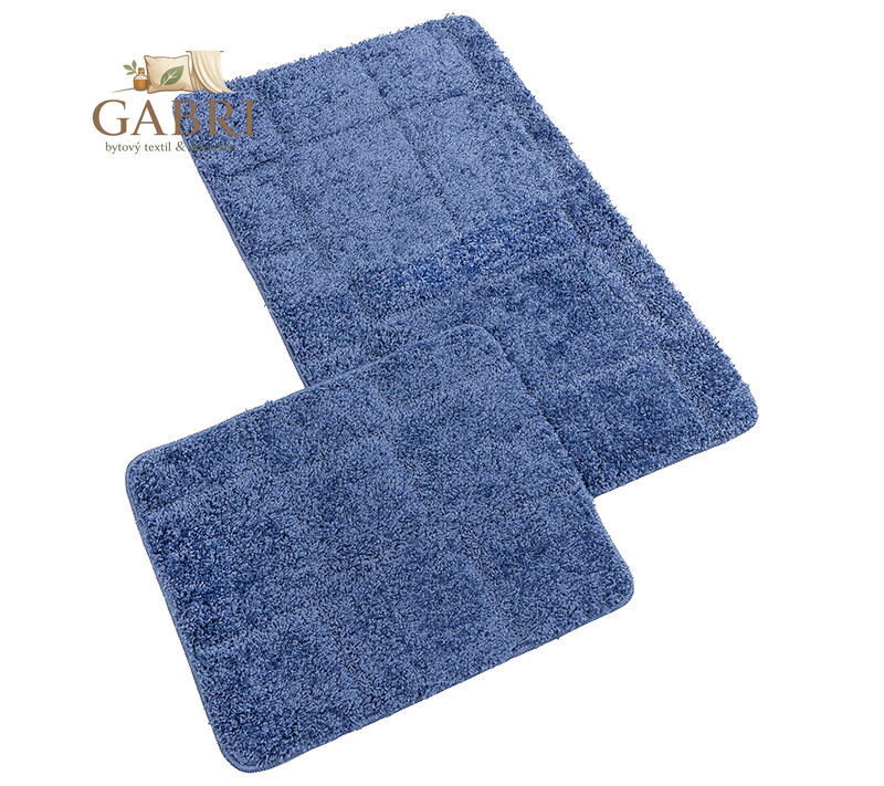 Koupelnová sada předložek SILVER 60x100+60x50cm modrá