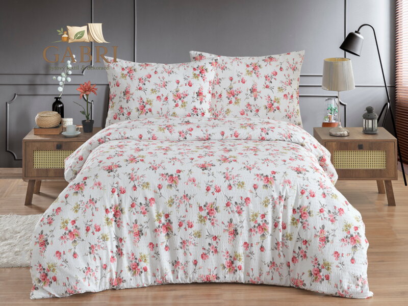 Povlečení francouzské krep 200x200, 70x90 Rosario red