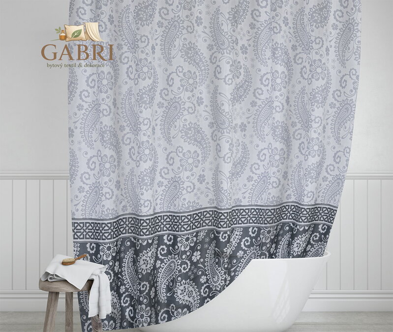 Koupelnový závěs šedý kašmír